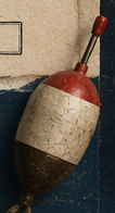 Red and white fishing float