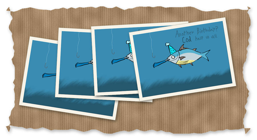 COD HELP US ALL. — Greeting Cards (Set of 4)